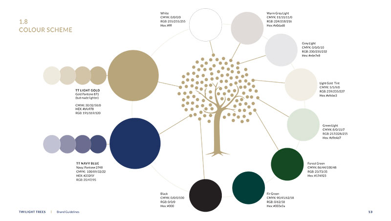 Brand guides, colour scheme design in Hampshire
