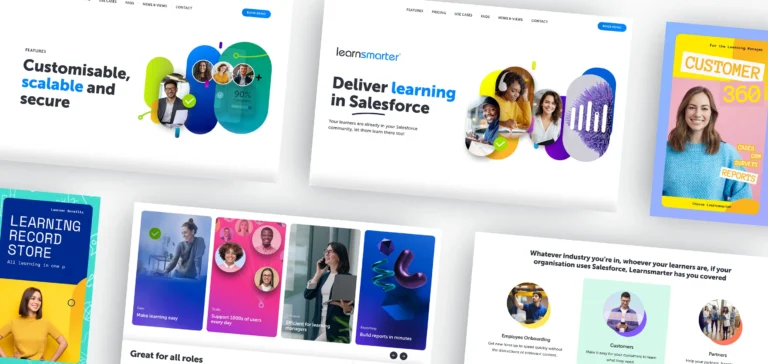 LMS website - web design laptop preview
