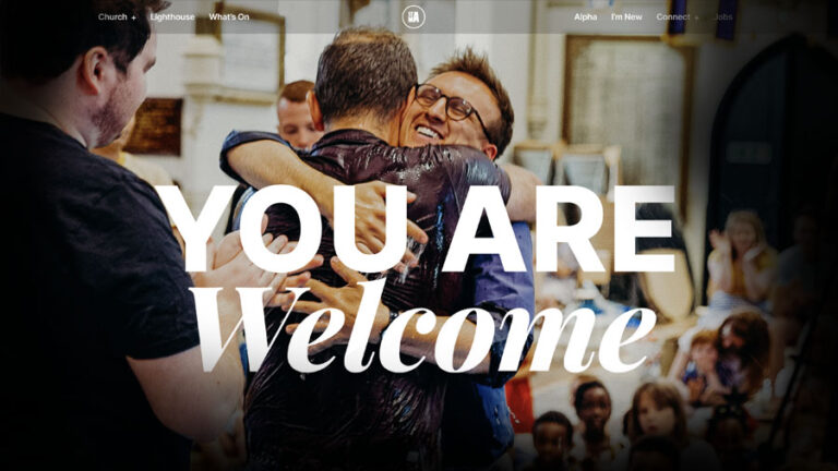 Modern church website design