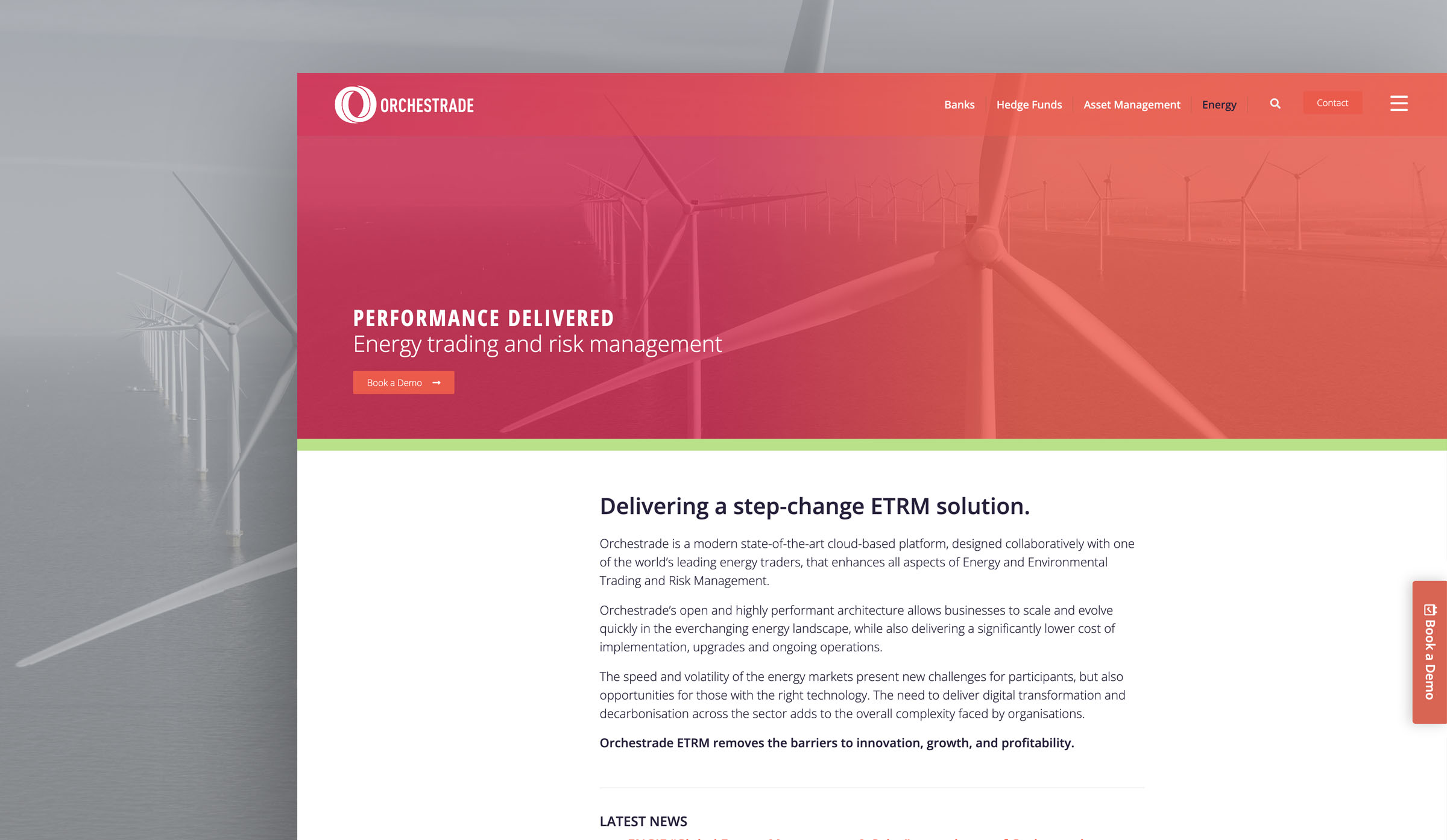 Fintech trading platform -webdesign