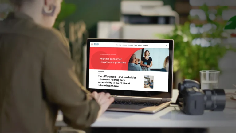 Website design and build for a hearing manufacture's association in the UK